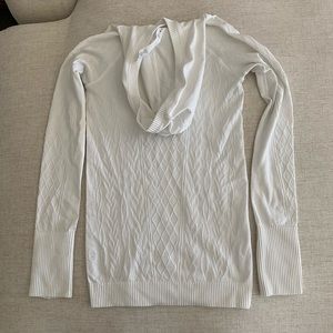 Lululemon hooded white long sleeve shirt.